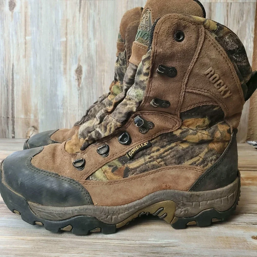 Rocky BearClaw 3D 800G Thinsulate Gore-Tex Camo Hunting Boots Mens 9M 7327‎